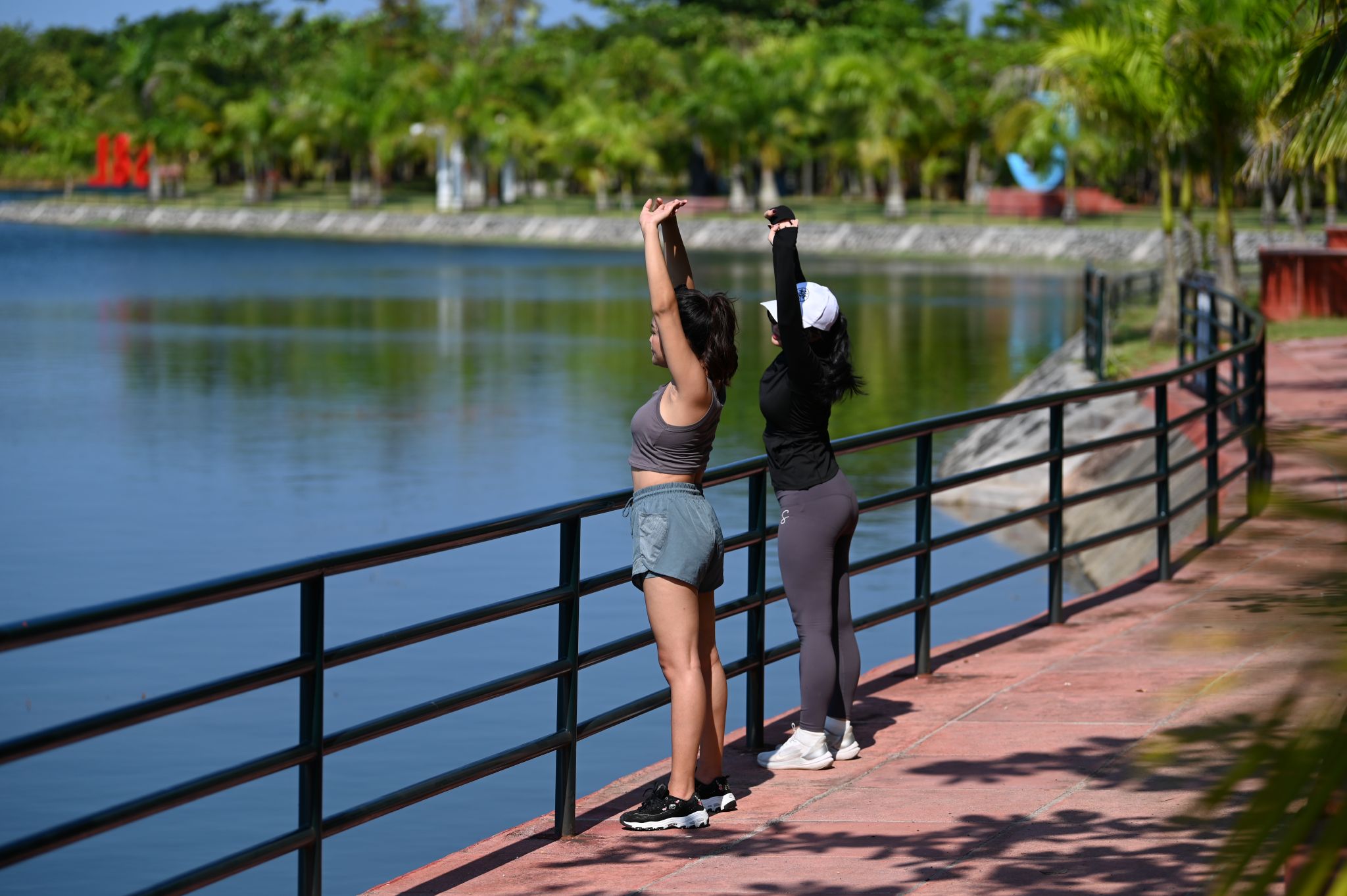 exercise around lake